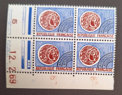 France 1964/69 N°129 En Bloc De 4 12/2/69 **TB Cote 20€ - 1960-1969