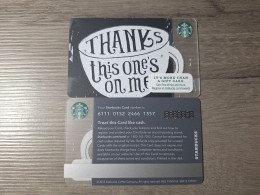 USA Starbucks Gift Card 2015 Thanks This One's On Me - Gift Cards