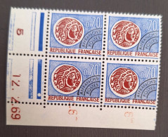 France 1964/69 N°129 En Bloc De 4 12/2/69 **TB Cote 20€ - 1960-1969