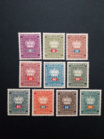 LIECHTENSTEIN DIENSTMARKEN MI-NR. 35-44 POSTFRISCH(MINT) FÜRSTENKRONE 1950 - Official