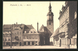 AK Pulsnitz I. Sa., Hotel Grauer Wolf, Markt Und Kirche  - Pulsnitz