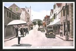 AK Nassau, George Street With Cars  - Bahama's