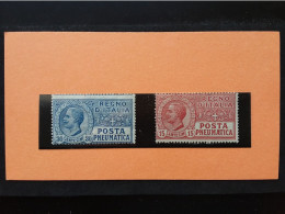 REGNO 1915 - Posta Pneumatica - Nn. 12/3 Nuovi ** - Valore Sassone 35 Euro + Spese Postali - Pneumatic Mail