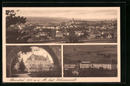 AK Bonndorf / Schwarzwald, Gesamtansicht, Schloss  - Bonndorf