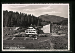 AK Säntis, Restaurant & Talstation Der Säntis-Schwebebahn Auf Schwägalp Mit Blick Zum Kronberg  - Other & Unclassified