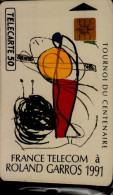 TELECARTE 50...FRANCE TELECOM A ROLAND GARROS 1991 - 50 Unidades