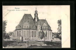 AK Hanau, Französische Kirche Und Denkmal  - Hanau