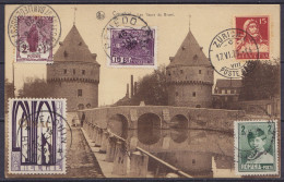 CP Courtrai Affr. N°259 Càd *HELCHIN* /15 IV 1929 + Tps France, Portugal, Suisse & Roumanie - Tour D'Europe - Covers & Documents