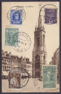 CP Tournai Affr. N°257 Càd TOURNAI /13 XI 1928/ DOORNIJK + Tps Pologne, Tchécoslovaquie, Portugal & Congo Belge - Tour D - Covers & Documents
