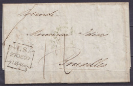 L. Datée 26 Décembre 1849 De MANCHESTER Càd [L.S. /27 DE 1849] Pour BRUXELLES Via Ostende (au Dos: Càd "ANGLETERRE PAR O - Unclassified