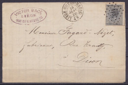 L. Affr. N°17 Lpts "413" Càd LIEGE (OUTRE-MEUSE) /18 JANV 1870 Pour DISON (au Dos: Càd Arrivée DISON) - Superbe ! - 1865-1866 Perfil Izquierdo