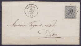 L. Affr. 10c Gris Lpts "127 Càd FLERON /16 OCT 1868 (10e Jour Du 3e Tirage) Pour DISON (au Dos: Càd Arrivée DISON) - Sup - 1865-1866 Perfil Izquierdo