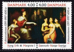 1997. Denmark. Union Of Kalmar. MNH. Mi. Nr. 1153-54 (Zdr.) - Oblitérés