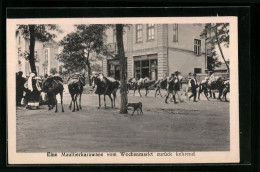 AK Maultierkarawane, Vom Wochenmarkt Zurückkehrend  - Donkeys