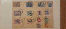 1919 Postage Stamps Overprinted "ALLEMAGNE DUITSCHLAND" Mi.BE-DE 1-2,4-8,10-12,14-17 On The Envelope Used - OC55/105 Eupen & Malmédy