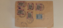 1919 Postage Stamps Overprinted "ALLEMAGNE DUITSCHLAND" Mi.BE-DE 7, 5X13 On The Envelope Used - OC55/105 Eupen & Malmédy