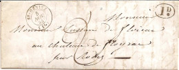 14I7 --- 12 Lettre De Coussergues ST GENIEZ Type 15 Taxe 2 - 1801-1848: Précurseurs XIX