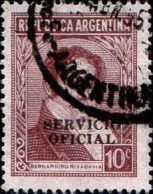 Argentine Service Obl Yv:342 Mi:38DX Bernardino Rivadavia (Beau Cachet Rond) - Officials