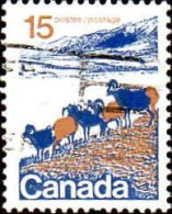 Canada Poste Obl Yv: 472b Mi:507CyI Troupeau De Chêvres De Montagne (Obl.mécanique) - Oblitérés