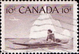 Canada Poste Obl Yv: 278 Mi:302 Chasseur Esquimau (Lign.Ondulées) - Oblitérés