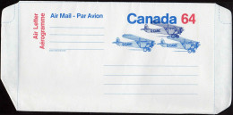 Canada Aérogr N** (102) Aérogramme 64 Avions - 1953-.... Règne D'Elizabeth II