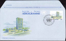 ONU (New-York) Aérogr Fdc (103) Aerogramme United Nations Headquaters 17mar1989 - Posta Aerea