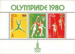 Suriname Bloc N** Yv:30 Mi:25 Olympiade 1980 - Surinam