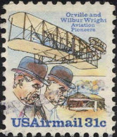 USA Avion Obl Yv: 86 Mi:1363 Orville & Wilbur Wright (Obli. Ordinaire) - 3a. 1961-… Gebraucht