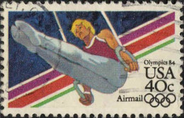 USA Avion Obl Yv: 96 Mi:1623A Olympics 84 Gymnaste (Beau Cachet Rond) - 3a. 1961-… Usados