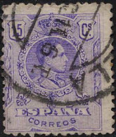 Espagne Poste Obl Yv: 245 Mi:231 Ed:270 Alfonso XIII Face Droite (TB Cachet Rond) - Usati