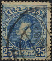 Espagne Poste Obl Yv: 218 Mi:211 Ed:248 Alphonso XIII Jeune (Beau Cachet Rond) - Usati