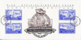 Niue 1999 Maritime Heritage 4v FDC Ca 24.02.1999 (FG208) - Niue