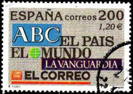 Espagne Poste Obl Yv:3333 Mi:3599 Titres De Journaux Ed:3766 (Beau Cachet Rond) - Oblitérés