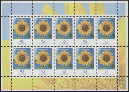 2434 Blumen 95 Cent Sonnenblume - Zehnerbogen ** Postfrisch - 2001-2010