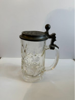 Spaten Brau Munchen Bierpot Chope Beer Mug Glas Met Deksel - Alcohols