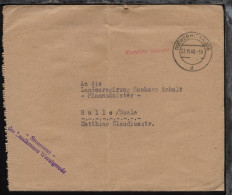 Wernigerode OSt. (19) WERNIGERODE D 27.10.48 + L1 Gebühr Bezahlt Auf Bf.  - Otros & Sin Clasificación