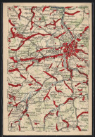 AK Chemnitz, Geografische Karte Chemnitz Und Umgebung, Wona-Verlag  - Mapas