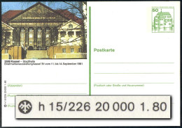 Bildpostkarte P 114 - BuS 50 Pf Nummer H 15/226: Kassel / Stadthalle ** - Sonstige & Ohne Zuordnung