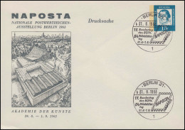 Berlin PU 30/2 NAPOSTA Akademie Der Künste Berlin 1963, Bundestag BdPh 31.8.63 - Sonstige & Ohne Zuordnung