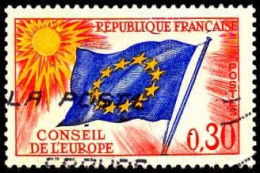 France Service Obl Yv: 30 Mi:11 Drapeau Européen (Obl.mécanique) - Usados