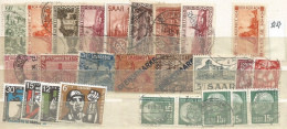 Sarre SAAR Small Lot Of Mainly Used Stamps - Colecciones & Series