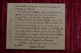 1932 Signed Card Robert Perret Géographer To H. F. Montagnier Alpinist Explorer - Writers