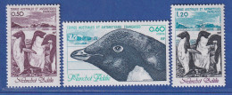 Französische Antarktis TAAF 1980 Adeliepinguin Mi.-Nr. 149-151 ** / MNH - Other & Unclassified