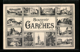 CPA Garches, L'Eglise, Coiffeur, Le Pont  - Garches