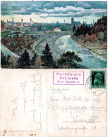 Bayern 1913, Posthilfstelle RUHLANDS Taxe Opfenbach Auf Isartal Farb-AK M. 5 Pf. - Brieven En Documenten