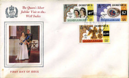 Dominica - FDC - The Queen's Silver Jubilee Visit To The West Indies - Dominica (...-1978)