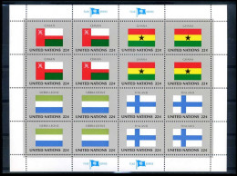 Verenigde Naties : Flag Series 440/55  In Vel/en Feuillet                     - Nuevos