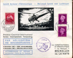 Eerste Internationale Verzending Per Hefschroefvliegtuig, 5 En 6 November 1947 - Briefe U. Dokumente