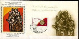 België - FDC Op Zijde / Sur Soie - BL56, Millennium Prinsbisdom Luik - 1971-1980