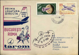 Posta Romana - First Flight Bucharest To Rome - Altri (Aria)